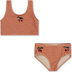 Konges Slojd Jade Glitter Stripe Βρεφικό Μαγιό Μπικίνι για Κορίτσι Κόκκινο KS100307