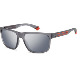 Polaroid Eyewear PLD2157S RIWEX Ανδρικά Γυαλιά Ηλίου Τετράγωνα Κοκάλινα Ασημί με Aσημί Polarized Φακό