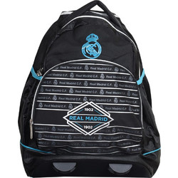 SunCe Real Madrid Σχολική Τσάντα Πλάτης Δημοτικού Μαύρη RK8-9810