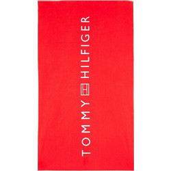 Tommy Hilfiger Πετσέτα Θαλάσσης Κόκκινη 100x180cm UU0UU0074-XJD