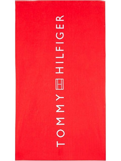 Tommy Hilfiger Πετσέτα Θαλάσσης Κόκκινη 100x180cm UU0UU0074-XJD
