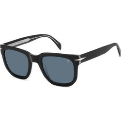 David Beckham DB7118S 7C5KU Ανδρικά Γυαλιά Ηλίου Τετράγωνα Κοκάλινα Μαύρα με Μαύρο Polarized Φακό