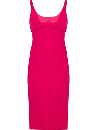 Versace Midi Καλοκαιρινό Βραδινό Φόρεμα Φούξια 76HAO919-N0103-401