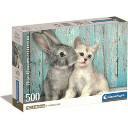 Puzzle Clementoni Cat & Bunny 500 Κομμάτια