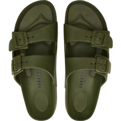 Funky Buddha Ανδρικές Παντόφλες Καλοκαιρινές Χακί FBM009-010-08