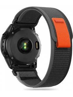 Tech-Protect Nylon Λουράκι Υφασμάτινο Black / Orange (Fenix 3 / 5X / 3HR / 5X Plus / 6X / 6X / 7X)