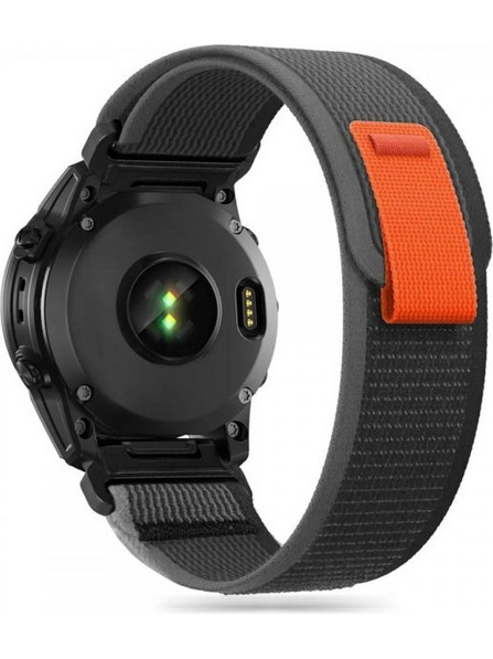 Tech-Protect Nylon Λουράκι Υφασμάτινο Black / Orange (Fenix 3 / 5X / 3HR / 5X Plus / 6X / 6X / 7X)
