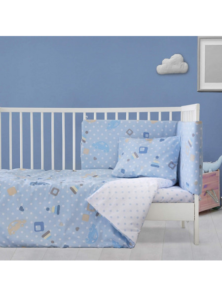 Kocoon Σετ Βρεφικά Σεντόνια Κούνιας Toyo 120x160 Light Blue