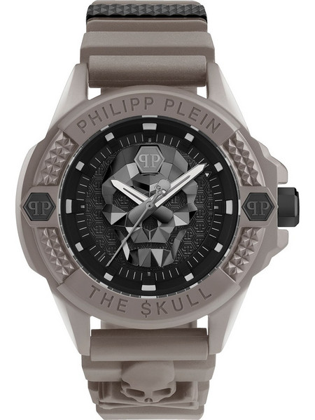Philipp Plein The Skull Ανδρικό Ρολόι με Γκρι Καουτσούκ Λουράκι PWUBA0323