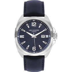 Lee Cooper 858 Ανδρικό Ρολόι με Μπλε Δερμάτινο Λουράκι LC07858.399