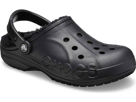 Crocs Σαμπό με Γούνα Μαύρο