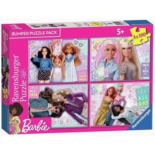 Παιδικό Puzzle Ravensburger 4 in 1 Barbie 4x100 Κομμάτια 05119