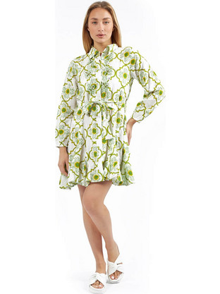 Verde Mini Καθημερινό Φόρεμα Πράσινο 52-0106