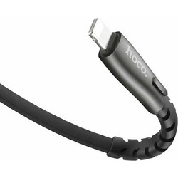 Hoco U58 Braided Flat USB-A to Lightning Cable 1.2m Black U58