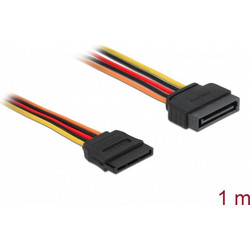 DeLOCK 60133 Καλώδιο Τροφοδοσίας 15-Pin SATA Male to 15-Pin SATA Female 1m Multicolor