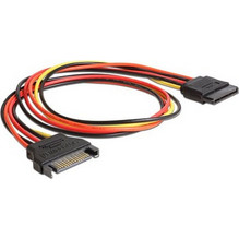DeLOCK 60132 Καλώδιο Τροφοδοσίας 15-Pin SATA Male to 15-Pin SATA Female 0.5m Multicolor
