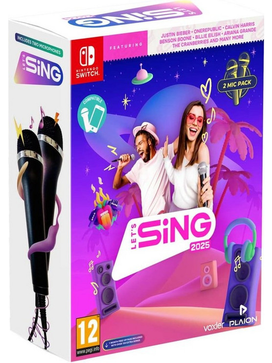 Let's Sing 2025 Double Mic Bundle Nintendo Switch