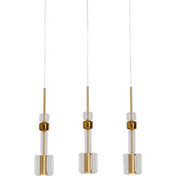 Kare Design Candy Bar Κρεμαστό Φωτιστικό Οροφής Τρίφωτο Χρυσό 55937