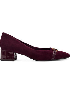 Tamaris Γόβες Suede με Χοντρό Χαμηλό Τακούνι Μπορντό 1-22313-43-537