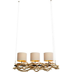 Kare Design Jungle Club Κρεμαστό Φωτιστικό Οροφής Τρίφωτο Μπεζ 56002