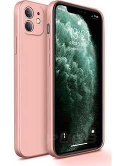 Bodycell Square Liquid Silicon Back Cover Pink (iPhone 12)