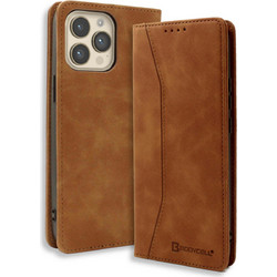 Bodycell PU Leather Book Brown (iPhone 15 Pro)