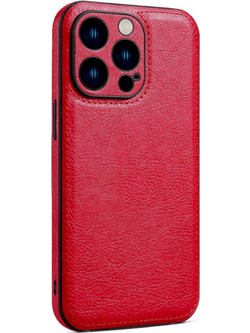 Bodycell Prestige Leather Back Cover Red (iPhone 14 Pro)