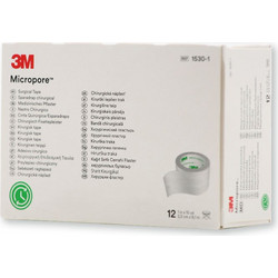 3M Micropore Χάρτινες Επιδεσμικές Ταινίες 2.5cm x 9.1m 12τμχ