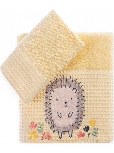 Nef-Nef Cute Hedgehog Σετ Βρεφικές Πετσέτες 2τμχ 420gr/m²