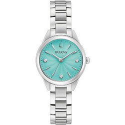Bulova Sutton Γυναικείο Ρολόι με Ασημί Μεταλλικό Μπρασελέ 96P253
