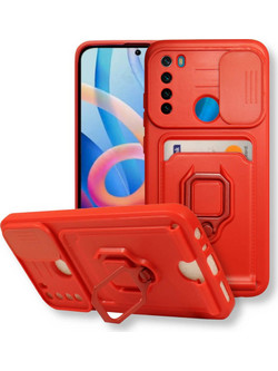 Bodycell Multifunction Ring Holder Back Cover Red (Xiaomi Redmi Note 8)
