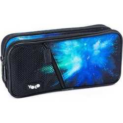 Yolo Color Blast Κασετίνα με 3 Θήκες Γαλάζια Navy Μπλε 90107