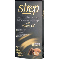 Strep Argan Oil Ταινίες Αποτρίχωσης για Σώμα για Ευαίσθητες Επιδερμίδες 20τμχ