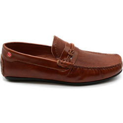 Robinson Ανδρικά Μοκασίνια Loafers Δερμάτινα Καφέ 72895