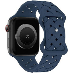 Beline Woven Λουράκι Σιλικόνης Dark Blue (Apple Watch 38 / 40 / 41mm)