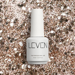 Leven G014 Bronze Glitter Ημιμόνιμο Βερνίκι Νυχιών 15ml