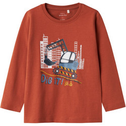 Name It Παιδικό T-Shirt Μακρυμάνικο Καφέ 13225456
