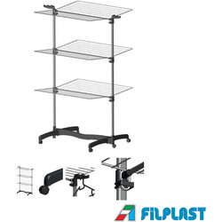 Filplast Eco Space 40 Πτυσσόμενη Κάθετη Απλώστρα Ρούχων Δαπέδου Αλουμινίου 79x74x137cm με Μήκος Απλώματος 40m