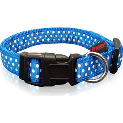 Pet Interest Dots Line Κολάρο Σκύλου Μπλε 2.5x47-70cm