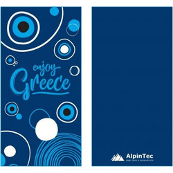 Alpintec Greece Πετσέτα Θαλάσσης Microfiber Μπλε 90x180cm WBMS-XXL-GRE