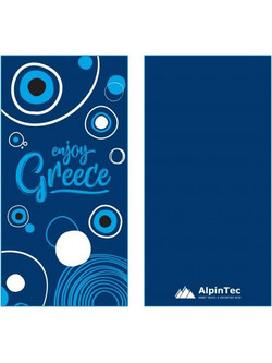 Alpintec Greece Πετσέτα Θαλάσσης Microfiber Μπλε 90x180cm WBMS-XXL-GRE