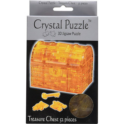 Puzzle 3D Crystal Puzzle Gold Treasure Chest 3D 52 Κομμάτια