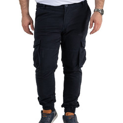 Suga Ανδρικό Παντελόνι Cargo Joggers Ελαστικό Κανονική Εφαρμογή Navy Μπλε SUGA-713