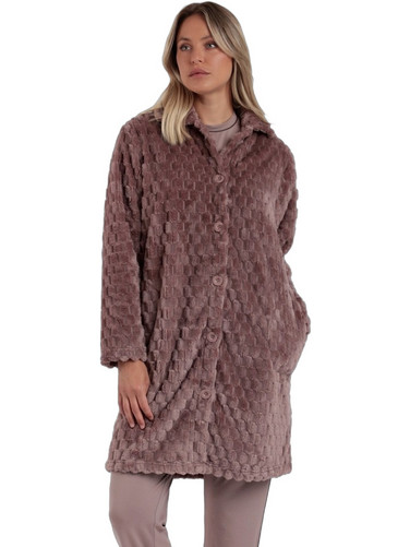 Admas Γυναικεία Ρόμπα Χειμωνιάτικη Fleece Καφέ 67155