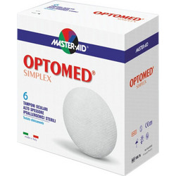 Master Aid Optomed Simplex Οφθαλμικά Επιθέματα Λευκά 90x55mm 6τμχ