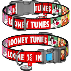Waudog Looney Tunes Plastic Κολάρο Σκύλου Πολύχρωμο 2.5x31-49cm