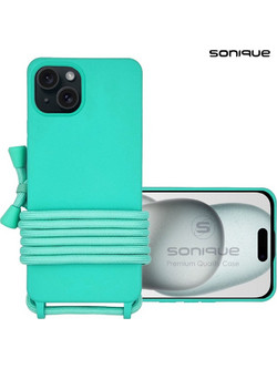 Sonique Silicone CarryHang Back Cover Light Blue (iPhone 15 Plus)