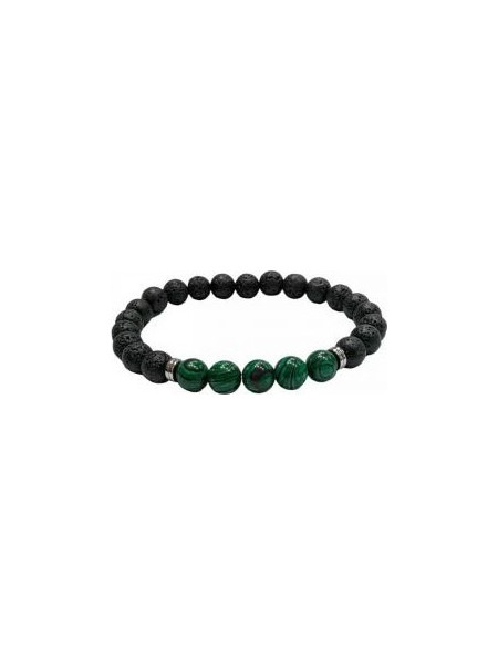 Kostibas Ανδρικό Βραχιόλι με Πέτρα Λάβας 1550-884P1