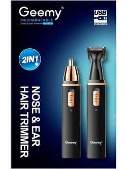 Geemy Trimmer Μηχανή Ανδρική Επαναφορτιζόμενη Προσώπου Μύτης & Φρυδιών GM-3138