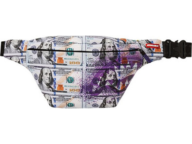 Sprayground Money Splat Savvy Τσαντάκι Μέσης Άσπρο B6907